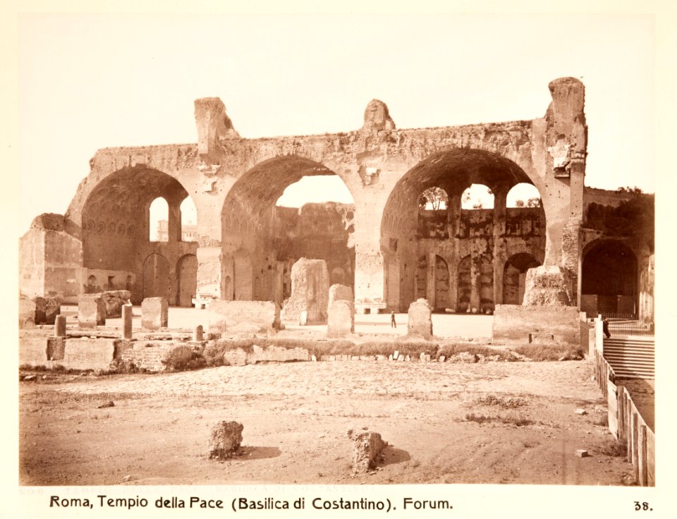 Fotografi av Roma. Tempio della Pace (Basilica di Costantino) - Hallwylska museet - 104724