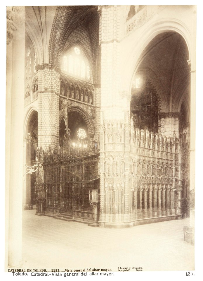 Fotografi av Toledo. Catedral, Vista general del altar mayor - Hallwylska museet - 105180
