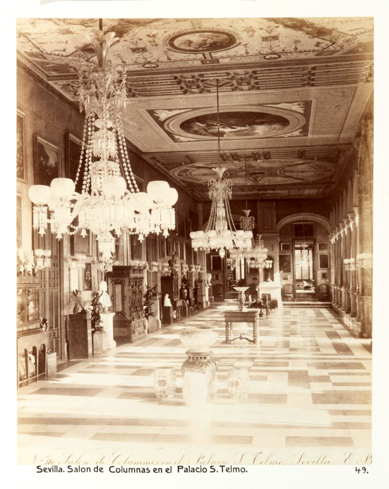 Fotografi av Sevilla. Salon de Columnas en el Palacio S. Telmo - Hallwylska museet - 104796