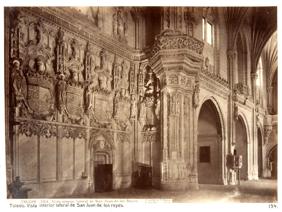 Fotografi av Toledo. Vista interior lateral de San Juan de los Reyes - Hallwylska museet - 105187