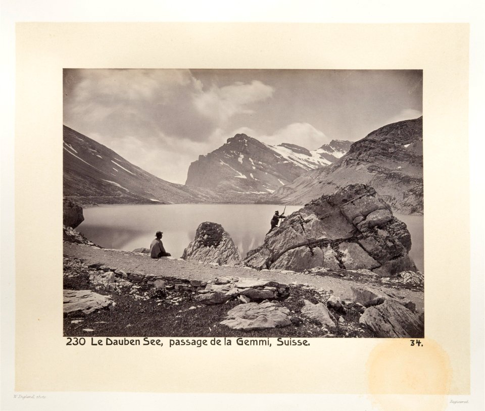 Fotografi av sjö och berg i Schweiz - Hallwylska museet - 103167