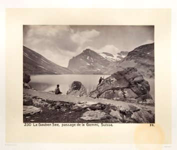 Fotografi av sjö och berg i Schweiz - Hallwylska museet - 103167 photo