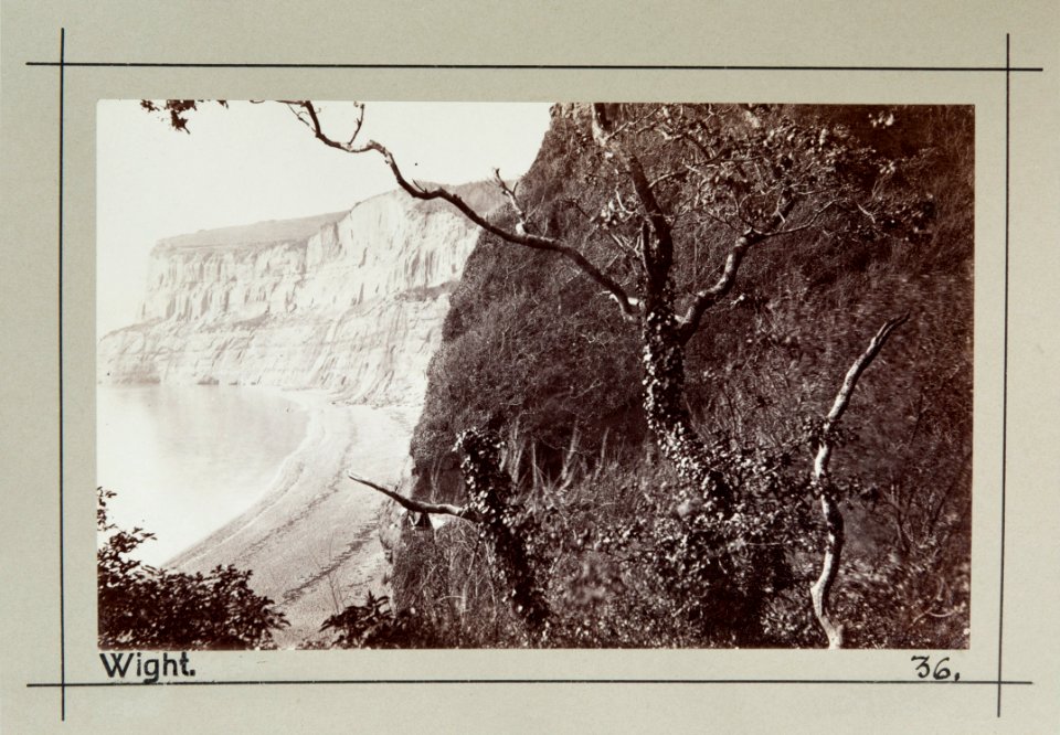Fotografi av Shanklin Bay. Isle of Wight, England - Hallwylska museet - 106695