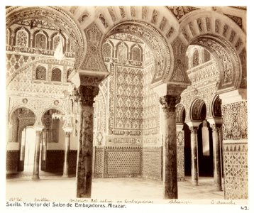 Fotografi av Sevilla. Alcázar, Interior del Salon de Embajadores - Hallwylska museet - 104789