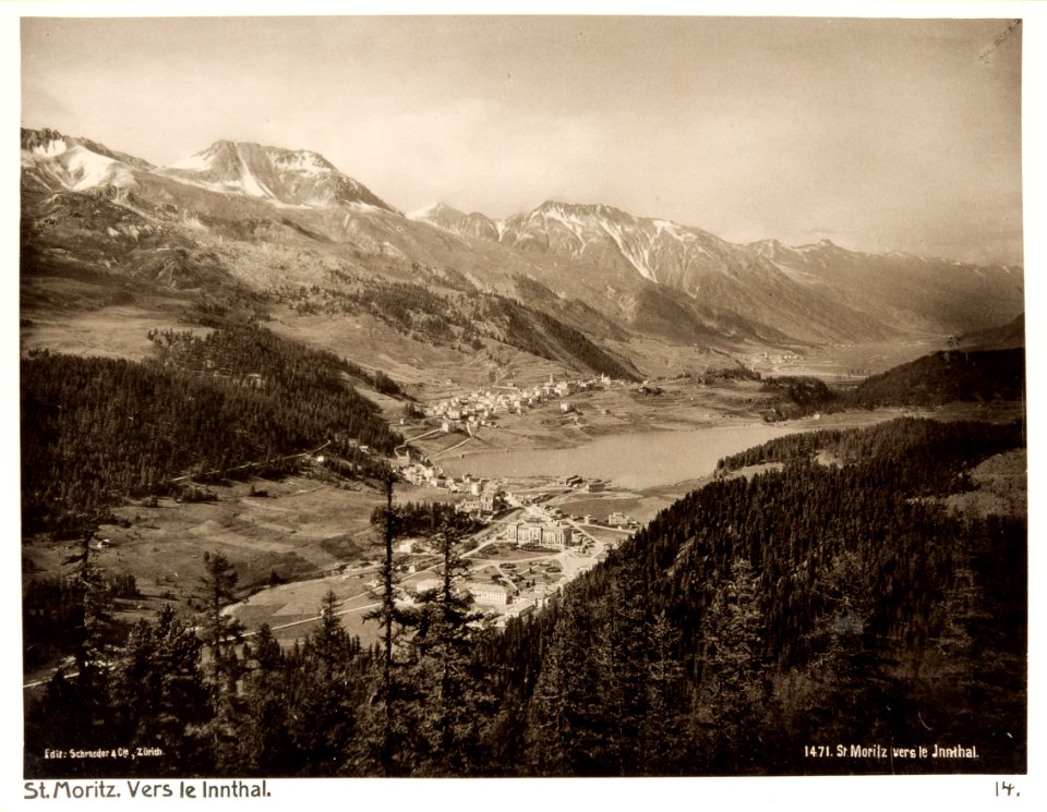 Fotografi av St. Moritz. Vers le Innthal - Hallwylska museet - 104854