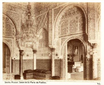 Fotografi av Sevilla. Alcázar, Salon de D-a Maria de Padilla - Hallwylska museet - 104793