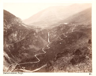 Fotografi av Stalheimskleven. Sogn, Norge - Hallwylska museet - 105709