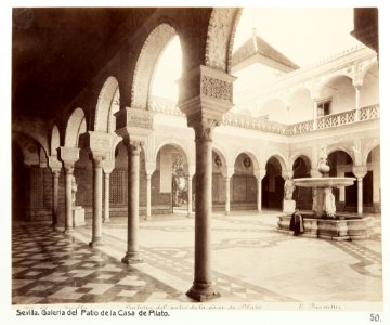 Fotografi av Sevilla. Galeria del patio de la Casa de Pilato - Hallwylska museet - 104797