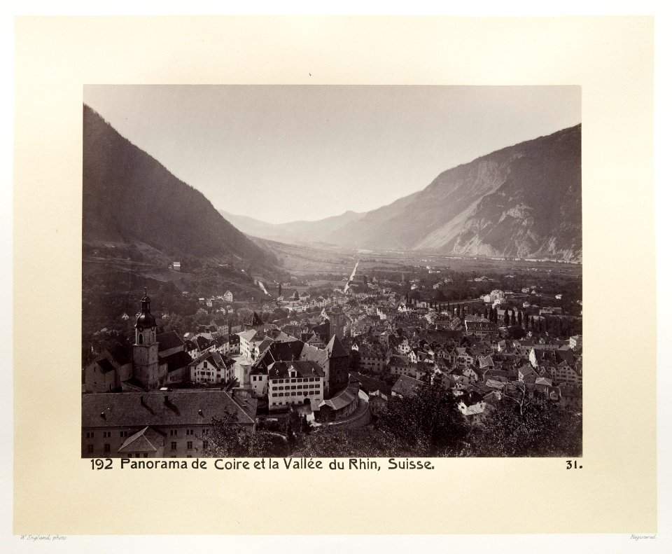 Fotografi av staden Chur och Rhendalen i Schweiz - Hallwylska museet - 103164