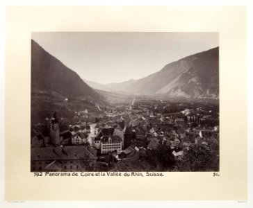 Fotografi av staden Chur och Rhendalen i Schweiz - Hallwylska museet - 103164 photo
