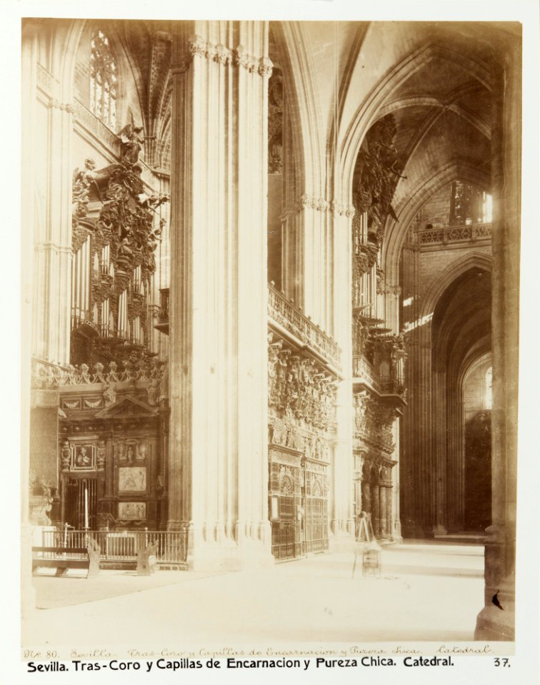 Fotografi av Sevilla. Tras-Coro y Capillas de Encarnacion y Pureza chica, Catedral - Hallwylska museet - 104784