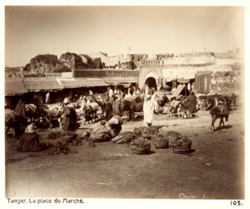Fotografi av Tanger. La place du marché - Hallwylska museet - 104961