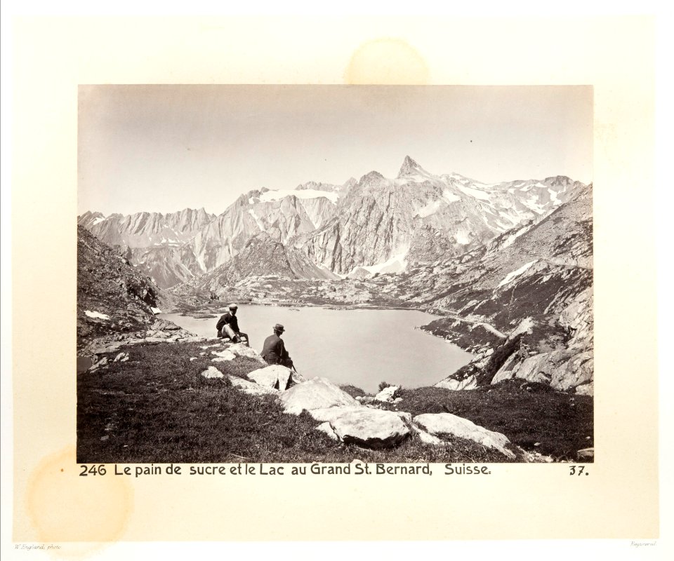 Fotografi av sjö och berg i Schweiz - Hallwylska museet - 103170