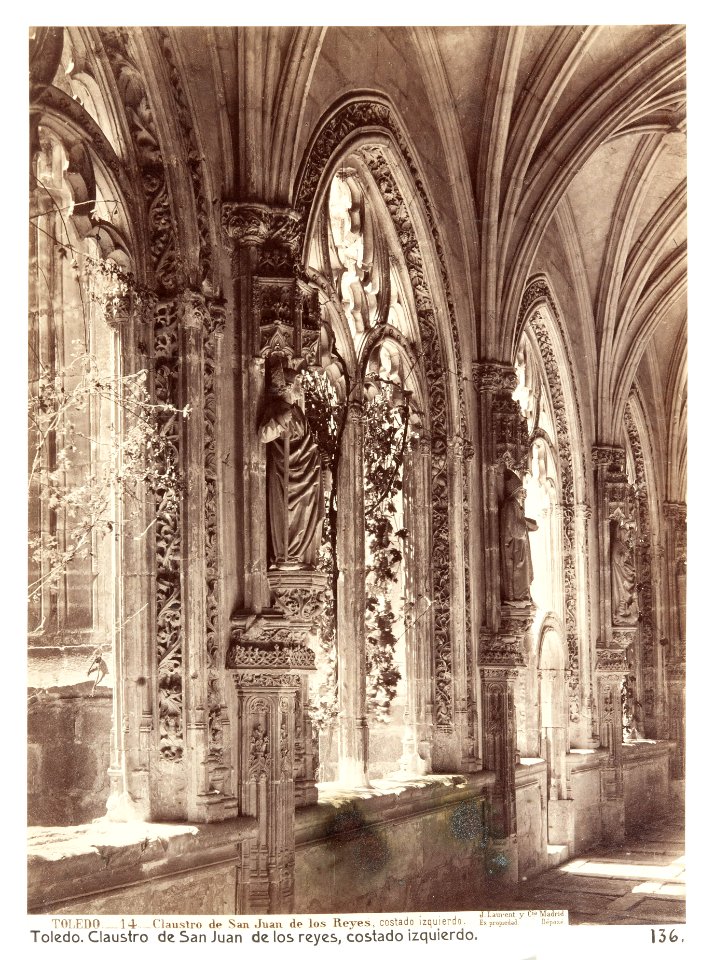 Fotografi av Toledo. Claustro de San Juan de los Reyes, costado izquierdo - Hallwylska museet - 105189