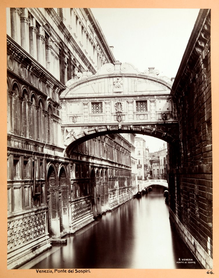 Fotografi av suckarnas bro i Venedig - Hallwylska museet - 103012