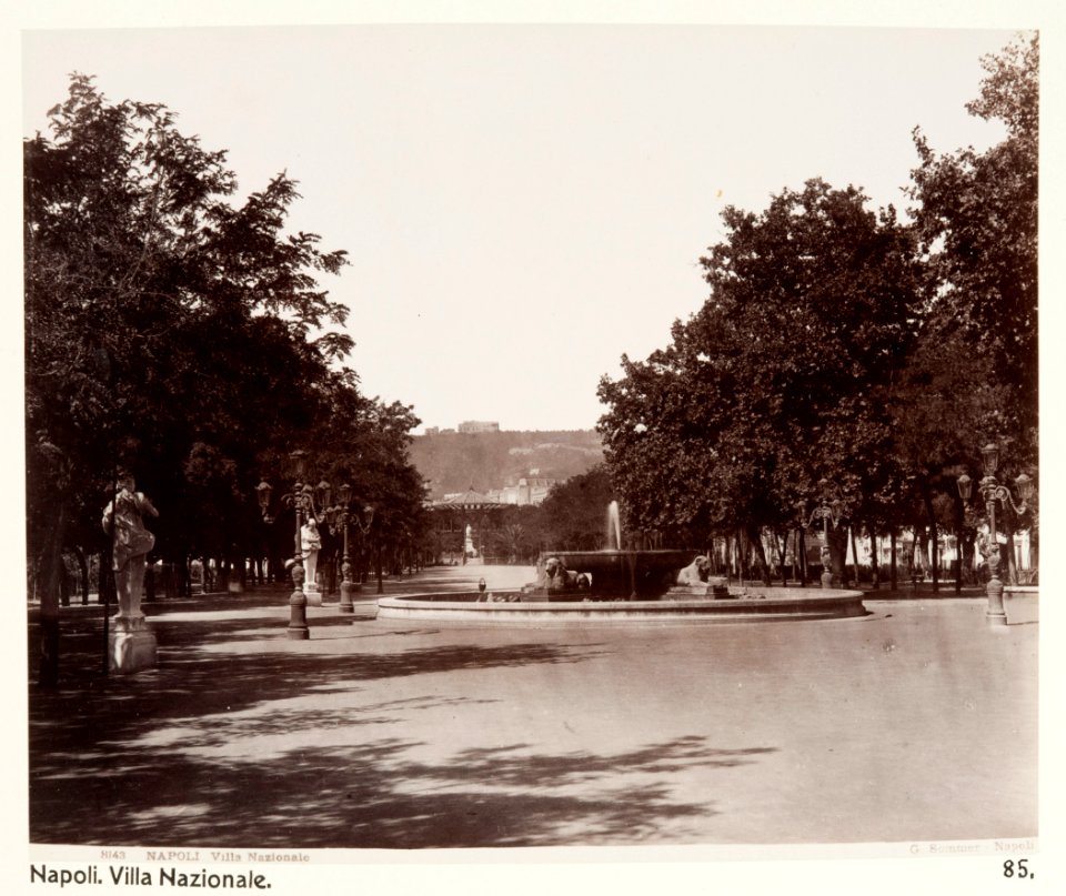 Fotografi av Villa Nazionale. Neapel, Italien - Hallwylska museet - 106844