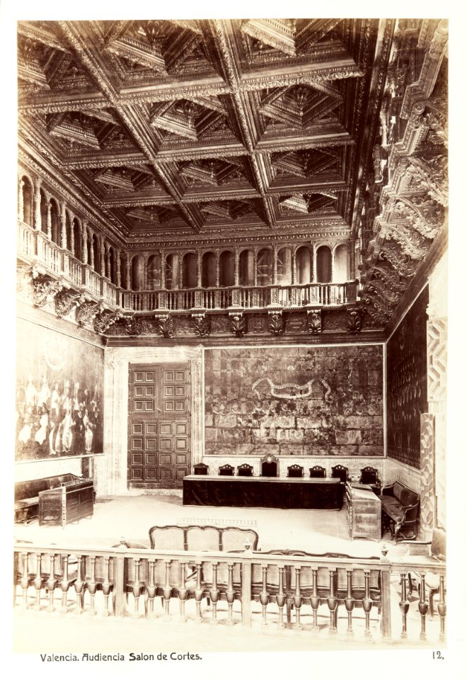 Fotografi av Valencia. Audiencia, Salon de Cortes - Hallwylska museet - 104759
