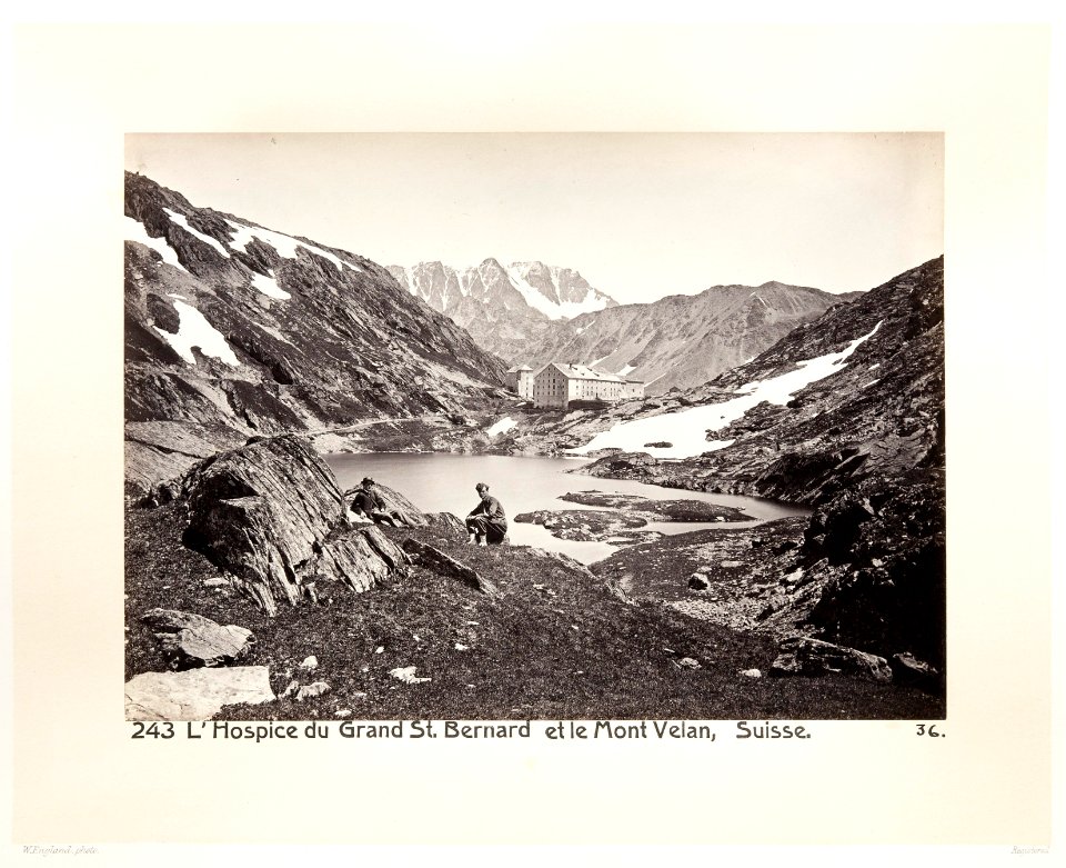 Fotografi av vandrarhem och berg i Schweiz - Hallwylska museet - 103169