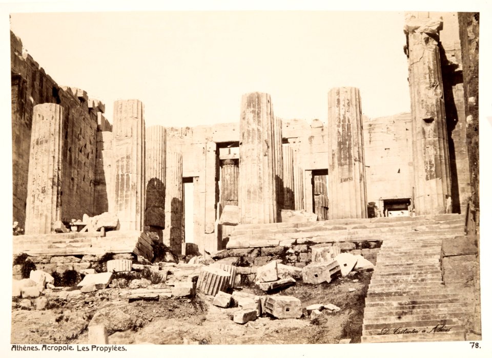 Fotografi från Akropolis i Aten, Grekland - Hallwylska museet - 104636