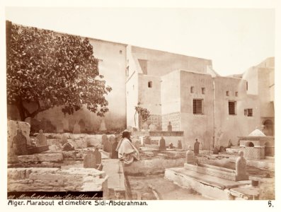 Fotografi från Alger på Marabout helig man och Sidi Abdérahman-begravningsplatsen - Hallwylska museet - 107924