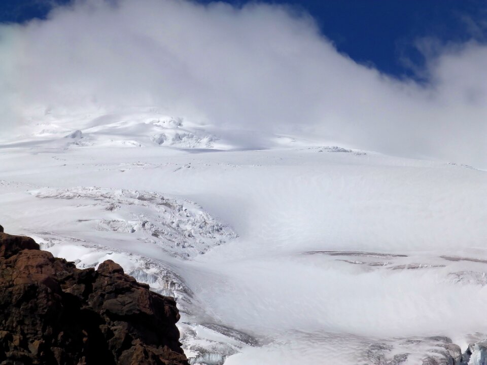 Mountains volcano winter