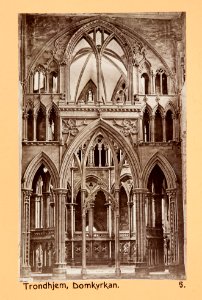 Fotografi från domkyrkan i Trondheim - Hallwylska museet - 104309