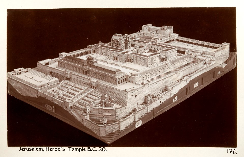 Fotografi från Jerusalem på modell av Herodes tempel - Hallwylska museet - 104357
