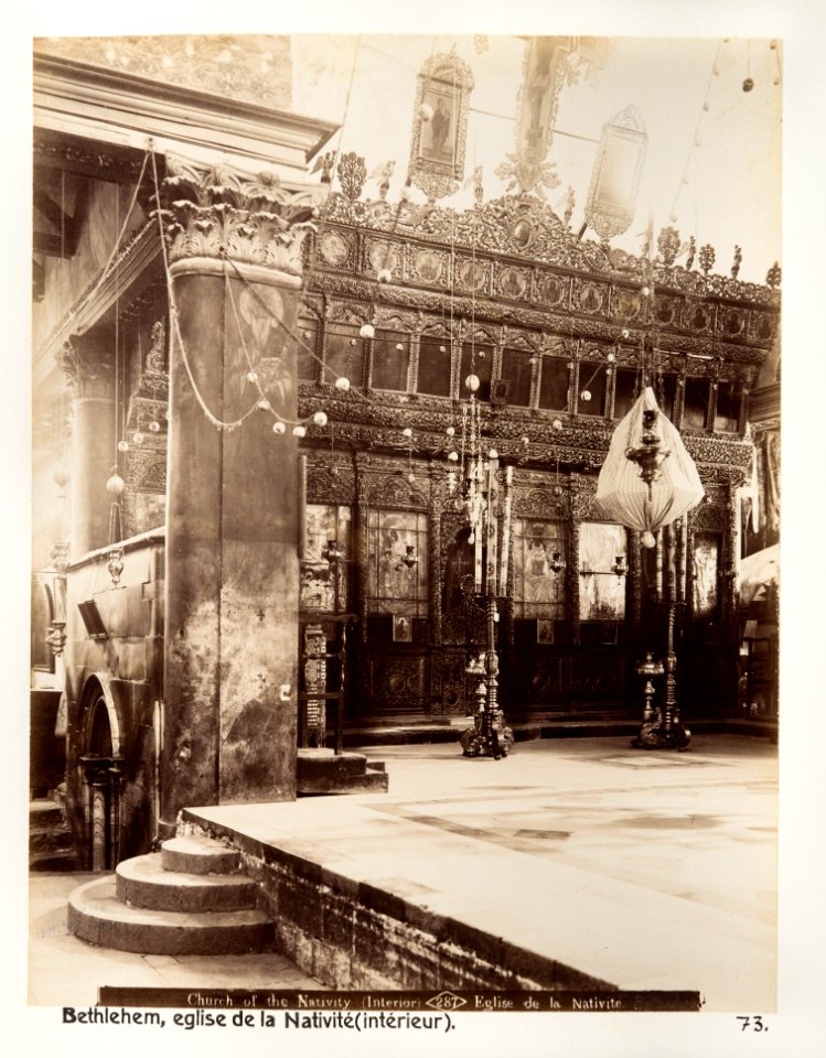 Fotografi från Födelsekyrkan i Betlehem - Hallwylska museet - 104417