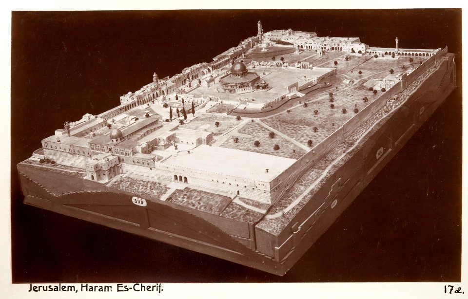 Fotografi från Jerusalem på modell av Tempelberget - Hallwylska museet - 104359