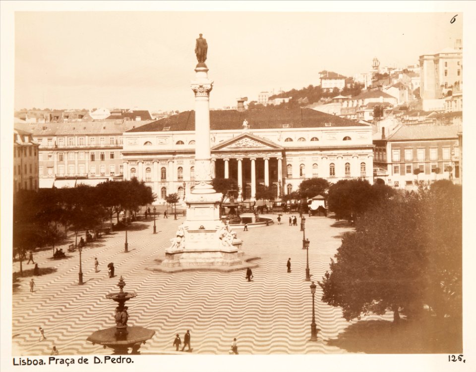 Fotografi från Praca de D. Pedro, Lissabon - Hallwylska museet - 107288
