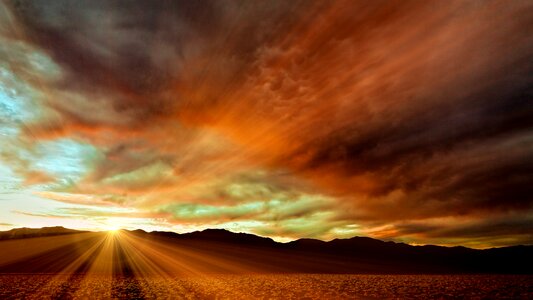 Sky sun death valley photo