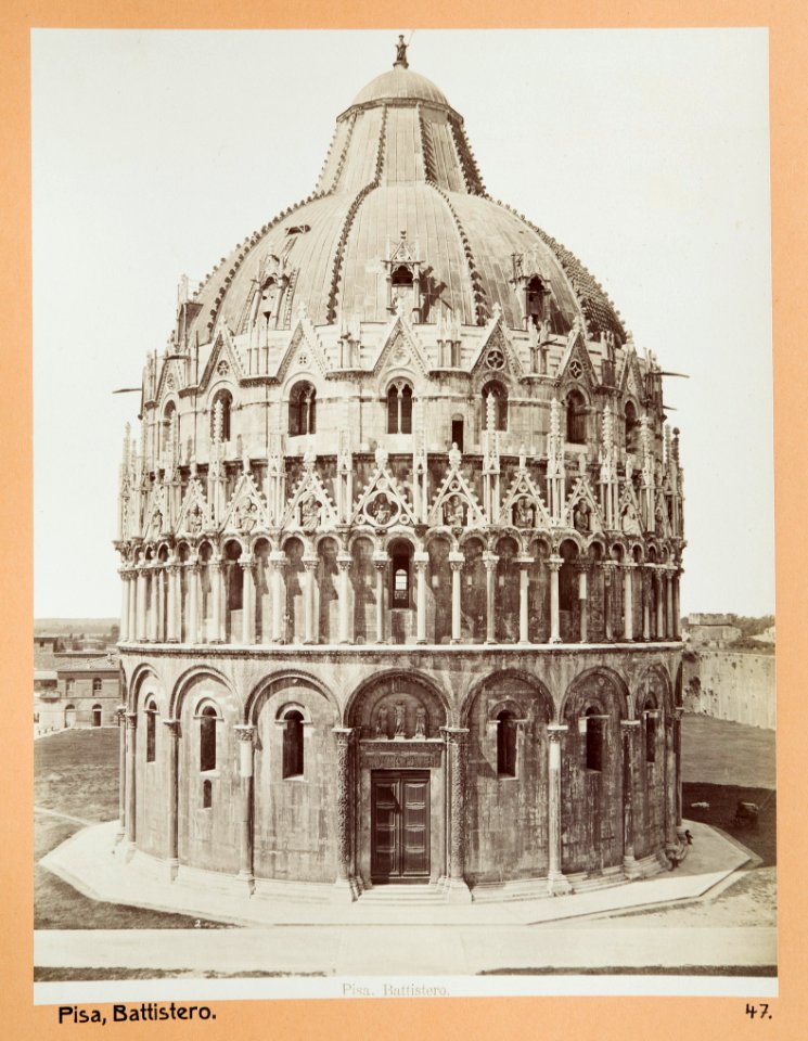 Fotografi föreställande baptisterium i Pisa - Hallwylska museet - 102853