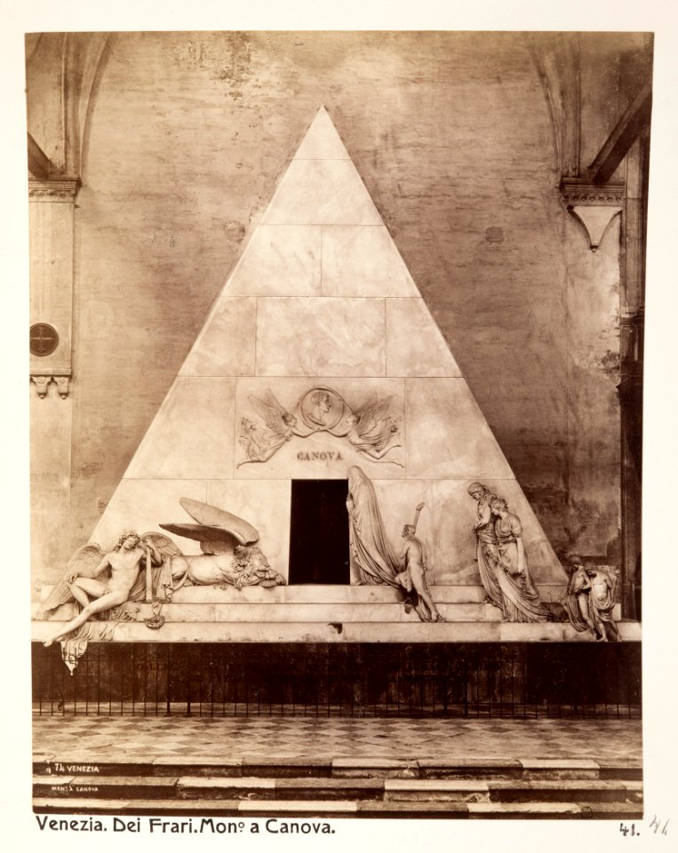 Fotografi på Canovas gravmonument, Venedig - Hallwylska museet - 107361