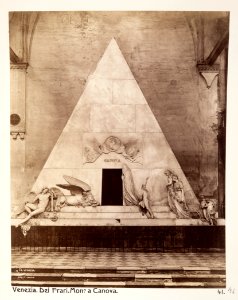 Fotografi på Canovas gravmonument, Venedig - Hallwylska museet - 107361