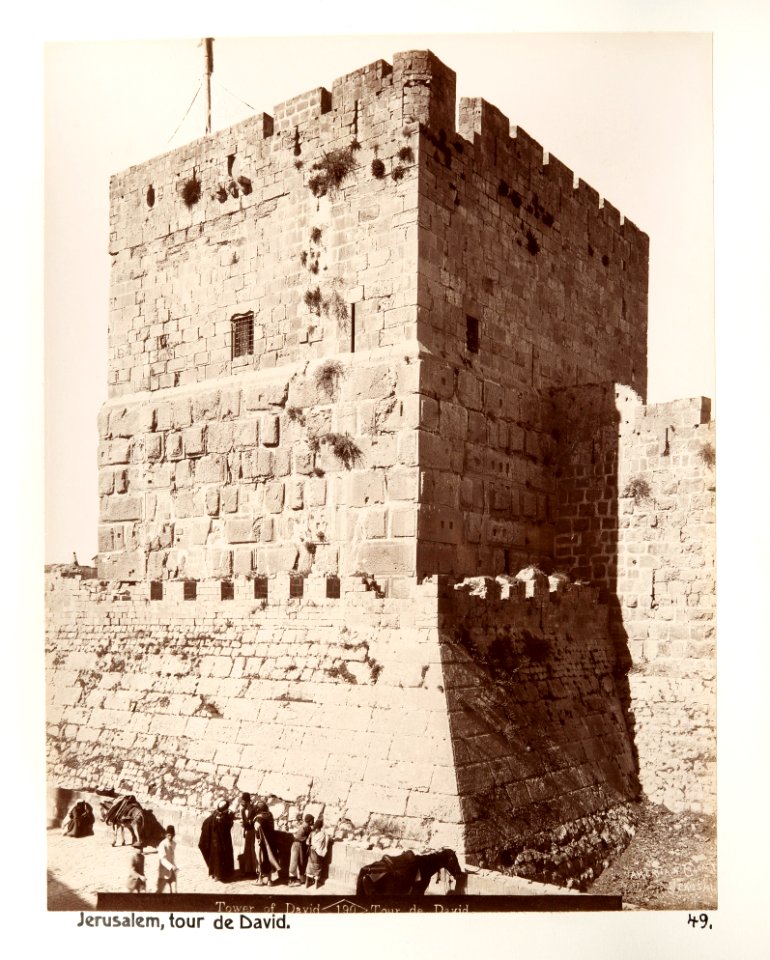 Fotografi på Davids torn i Jerusalem - Hallwylska museet - 104393