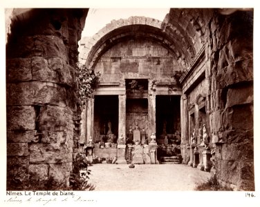 Fotografi på Dianas tempel i Nîmes - Hallwylska museet - 107238