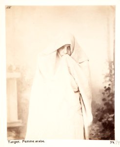 Fotografi från Tanger på kvinna, Marocko, 1800-tal - Hallwylska museet - 107257 photo