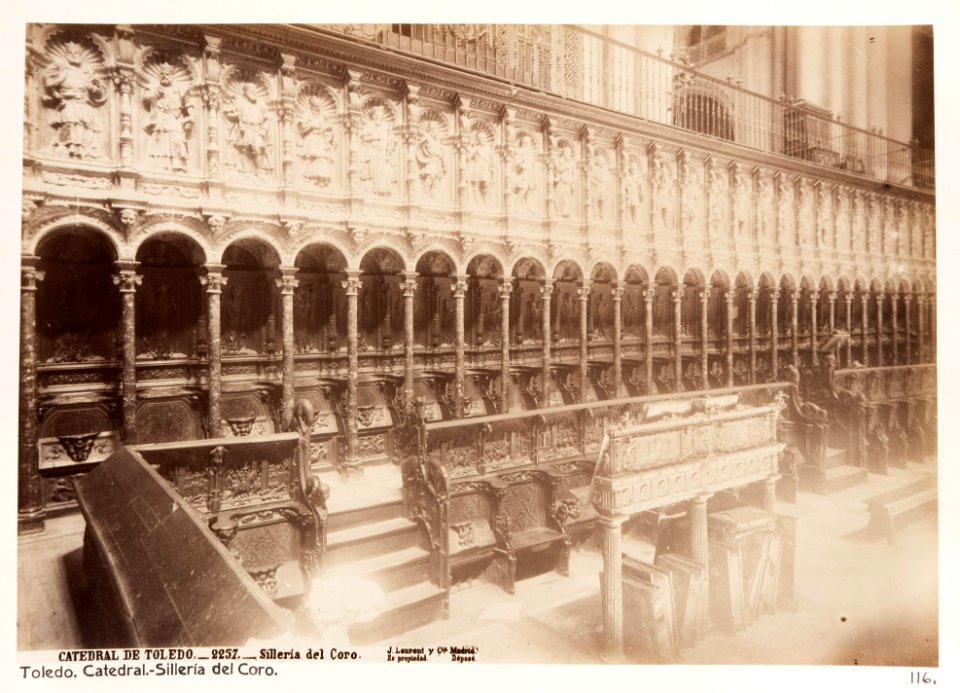 Fotografi på korstolarna i katedral, Toledo - Hallwylska museet - 107279