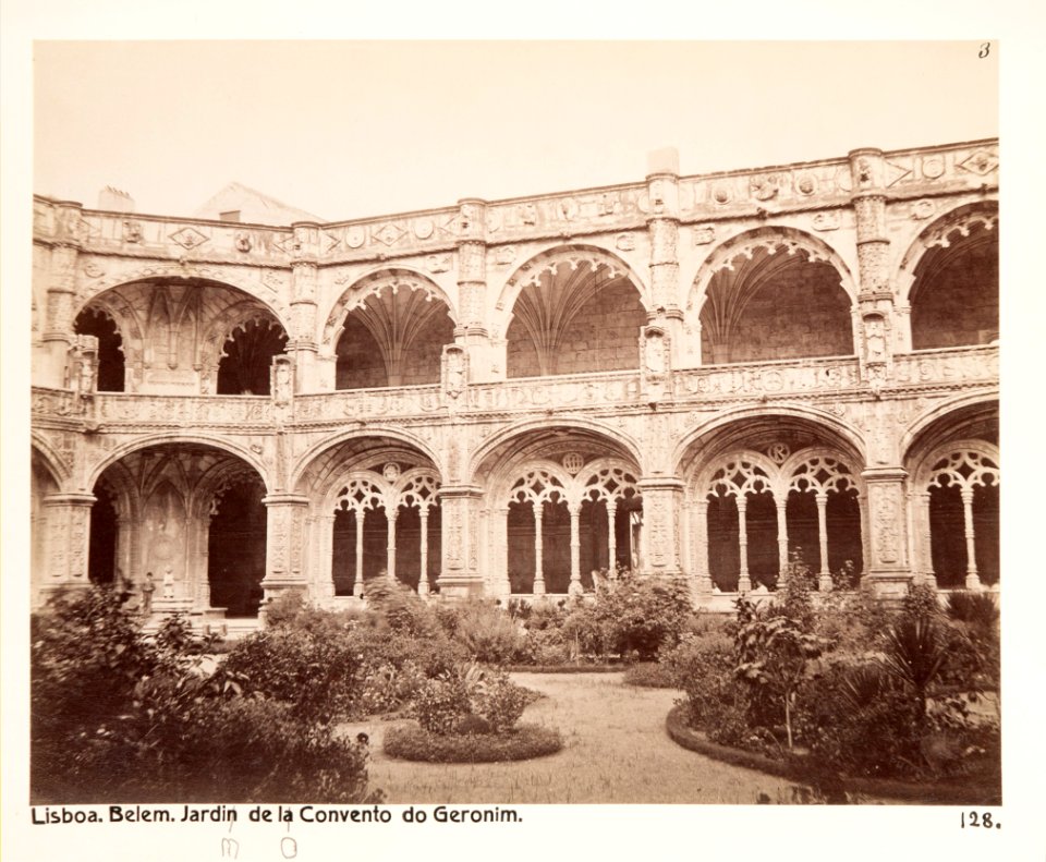 Fotografi på Convento do Geronimo, klosterträgård, Lissabon - Hallwylska museet - 107291