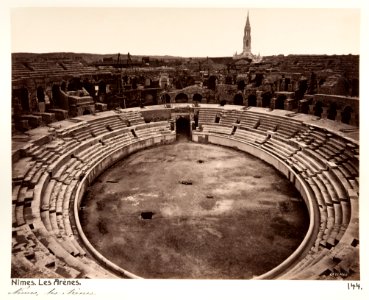 Fotografi på amfiteatern Les Arènes i Nîmes - Hallwylska museet - 107236