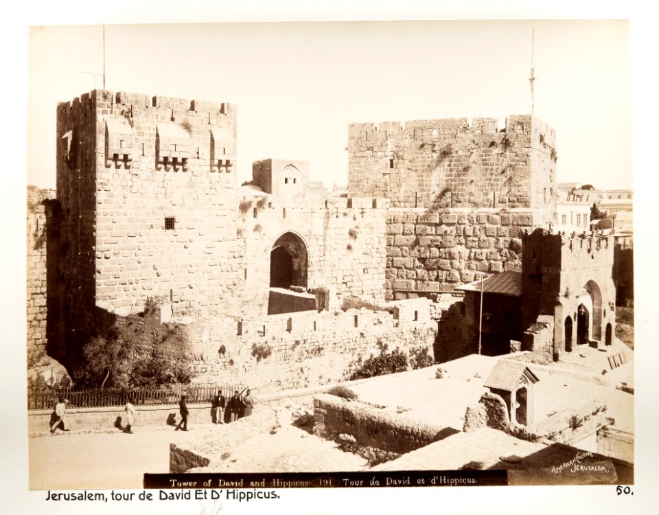 Fotografi på Davids torn i Jerusalem - Hallwylska museet - 104394