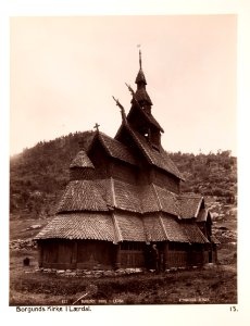 Fotografi på Borgunds stavkyrka - Hallwylska museet - 104118