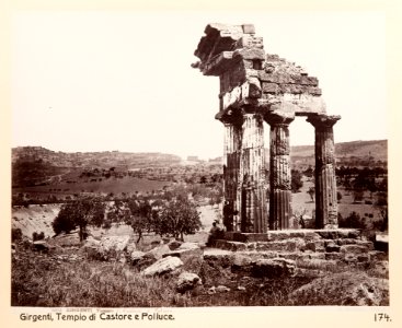 Fotografi på Castor och Pollux tempel i Agrigentum - Hallwylska museet - 104082