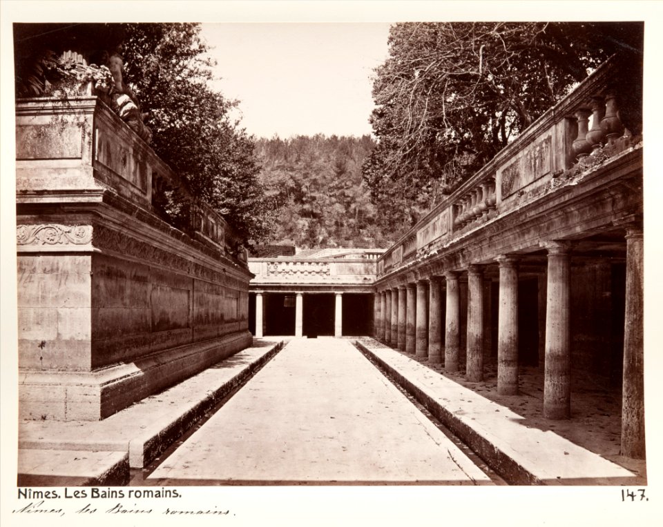 Fotografi på romersktbad i Nimes - Hallwylska museet - 107239