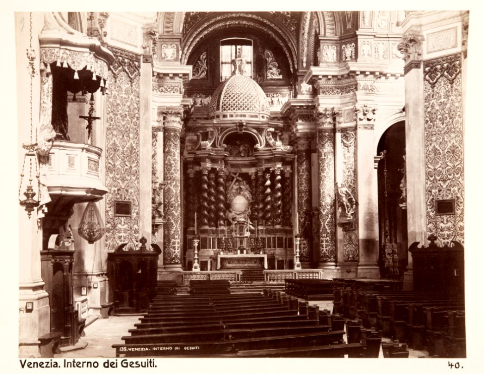 Fotografi interiör Chiesa di Santa Maria Assunta, Venedig - Hallwylska museet - 107360