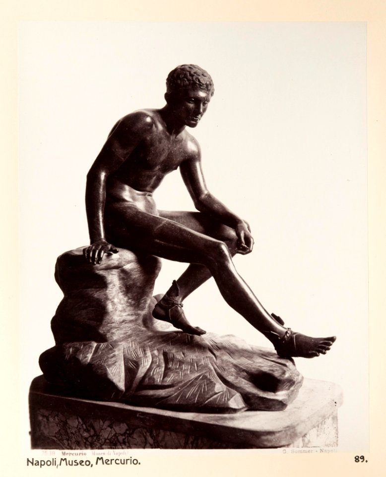 Fotografi på staty av Mercurius - Hallwylska museet - 104161