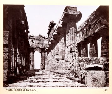 Fotografi på tempel i Paestum - Hallwylska museet - 104087