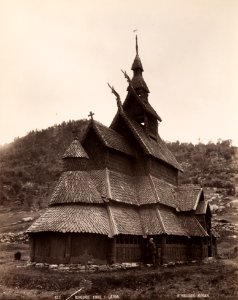 Fotografi på Borgunds stavkyrka - Hallwylska museet - 104118