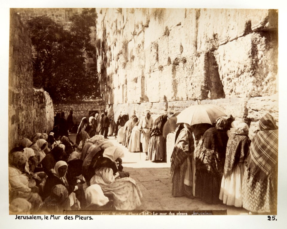 Fotografi på klagomuren i Jerusalem - Hallwylska museet - 104368
