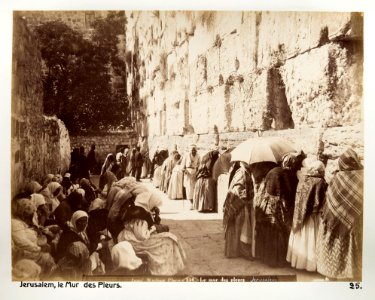 Fotografi på klagomuren i Jerusalem - Hallwylska museet - 104368